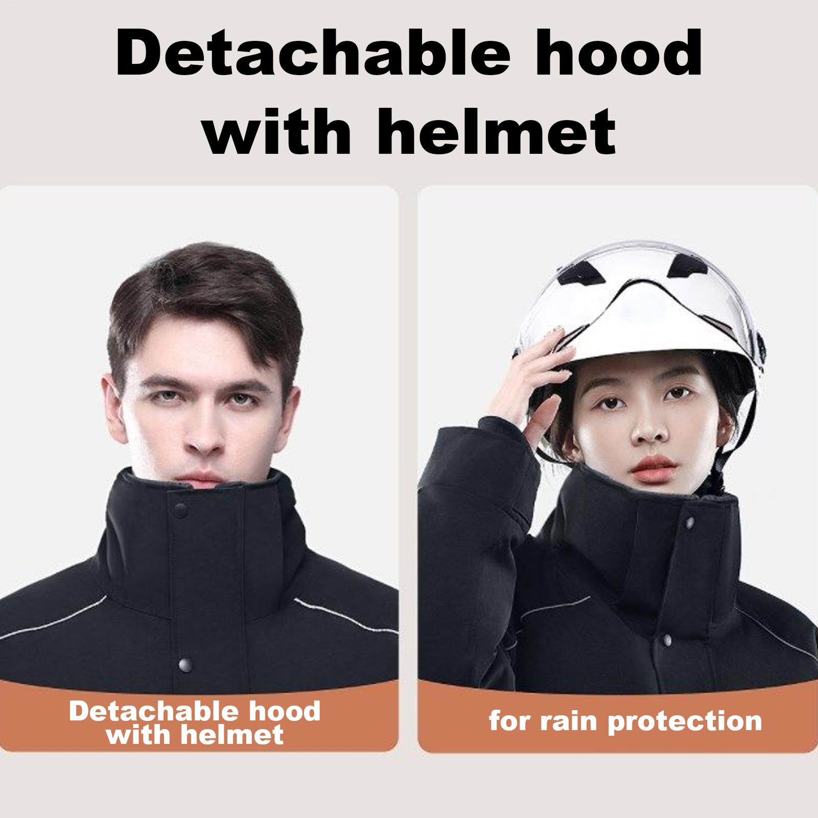 Winter Cycling Commute - Motorwinterjas 4 zakken Warme kleding met