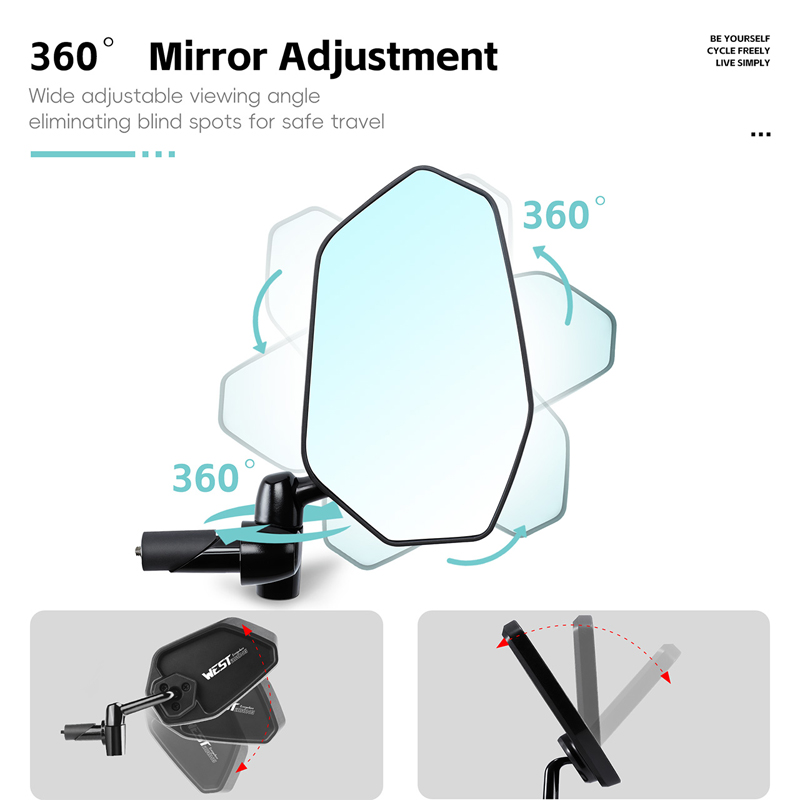 WEST BIKING HD Anti-verblinden - Mirror Handlebar Convex recensie en prijs